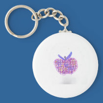 Plaid Apple keychains