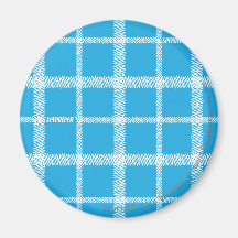 Plaid Aqua Magnets