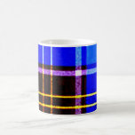 Plaid bleu au néon, punk non mort mug à café