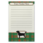 Plaid Christmas Beagle Stationery