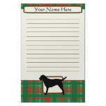 Plaid Christmas Border Terrier Stationery