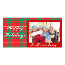 Plaid Christmas Photo Card