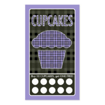 plaid cupcakes business card template