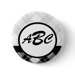 Plaid Custom Monogrammed buttons