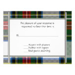 Plaid de robe de Stewart épousant la carte de RSVP Invitations Personnalisées