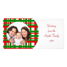 Plaid Design/Photo Custom Photo Card