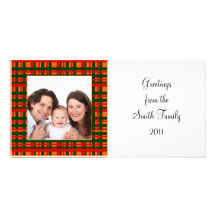 Plaid Design/Photo Personalized Photo Card