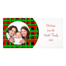 Plaid Design/Photo Photo Card Template