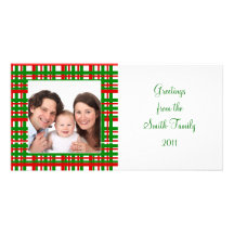 Plaid Design/Photo Photo Card Template