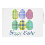 Plaid Easter Eggs Greeting Card