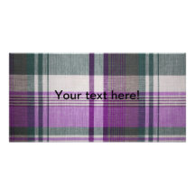 Plaid fabric texture picture card