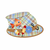 Plaid Fishermans Hat Design Photo Cutouts