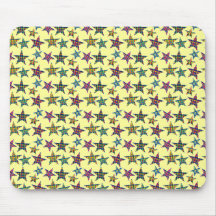 Plaid Flourish Stars Mouse Pad