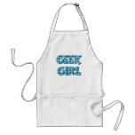 Plaid Geek Girl Blue and Green Apron