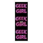 Plaid Geek Girl Design Bookmark Business Card Templates