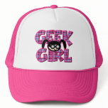 Plaid Geek Girl with Graphic hats