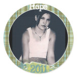 Plaid Graduation or Sweet Sixteen Photo Stickers