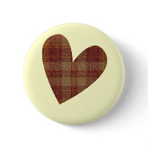 Plaid Heart Pin