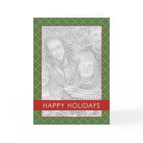 Plaid Holdiay Template Greeting Card