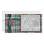 Plaid Holiday Photo Template Photo Greeting Card