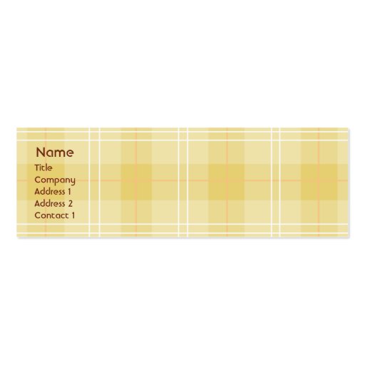 Plaid jaune - maigre carte de visite