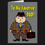 Plaid Man 2 Father's Day Card cards