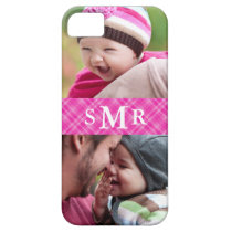 Plaid Monogram Photo iPhone 5 Case casemate cases
