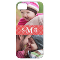 Plaid Monogram Photo iPhone 5 Case casemate cases