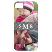 Plaid Monogram Photo iPhone 5 Case casemate cases