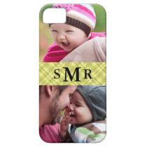 Plaid Monogram Photo iPhone 5 Case casemate cases