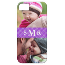 Plaid Monogram Photo iPhone 5 Case casemate cases