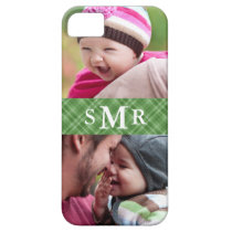 Plaid Monogram Photo iPhone 5 Case casemate cases