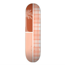Plaid orange tropical mignon planche à roulette