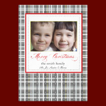 Plaid - photocard de salutations de Noël invitations