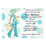 Plaid Polka Dot Baby Shower Invitation (AA)