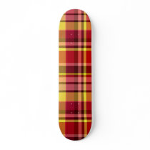 Plaid Red Yellow Custom Skateboard