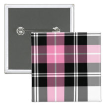 plaid rose pin's avec agrafe