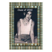 Plaid Senior Class of 2010 Photo Cards Business Cards
