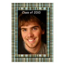 Plaid Senior Class of 2010 Photo Cards Business Cards