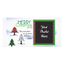 Plaid tree Chrsitmas Card