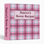 Plaidly Perfect Pink Kitchen Recipe Binder