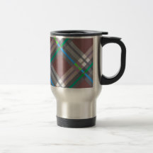 Plaids, Checks, Tartans Brown and Turquoise Mug
