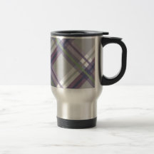 Plaids, Checks, Tartans Grey Green Lavender Mugs