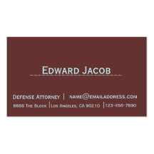 Plain and simple two tone attorney business card