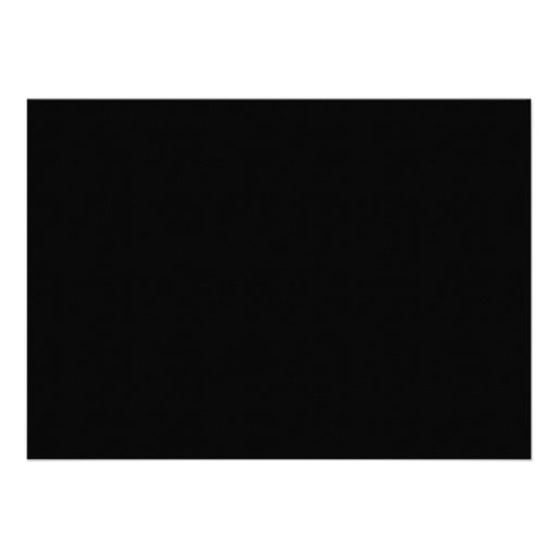 Plain Black Background Custom Announcements