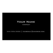 Plain Black Modern Personal/Company Business Card