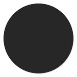 Plain black to personalize round sticker