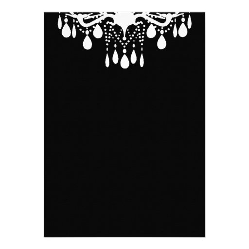 Plain Blank Black Grand Ballroom Custom Invite