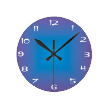Plain Blue/Purple >Colored Kitchen Clock