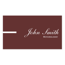 Plain Brown Meteorological Business Card